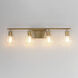 Geode 4 Light 31.25 inch Natural Aged Brass Bath Vanity Light Wall Light