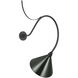 Thomas O'Brien Academy Barn Light LED 38.25 inch Matte Black Anchored Larrabee Barn Light in 12.5" Green Conical Savannah Shade
