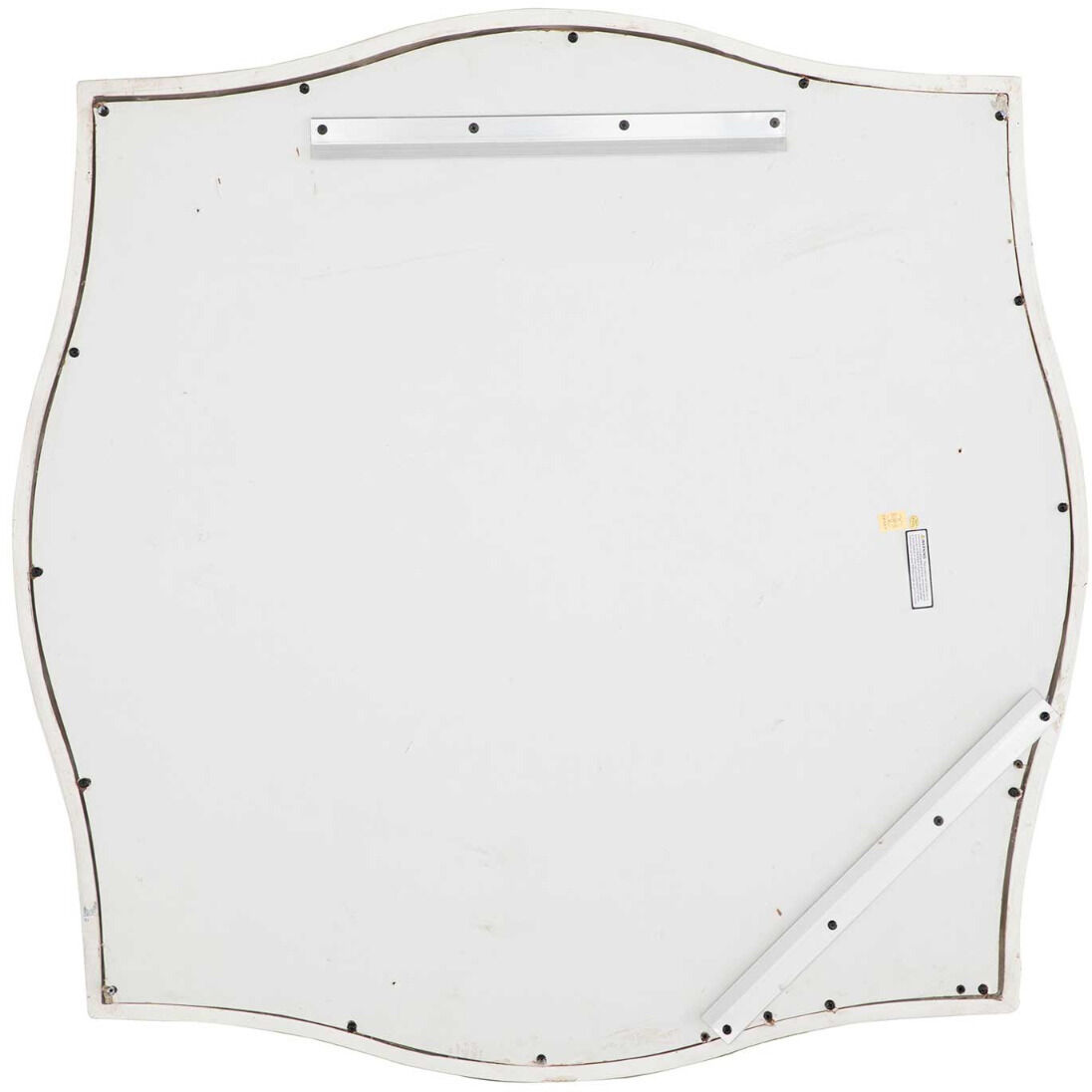 Artesia 36 X 36 inch Distressed White / Clear Mirror Mirror