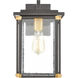 Vincentown 1 Light 14 inch Matte Black with Brushed Brass Outdoor Sconce