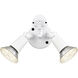 Twin Head Basic 2 Light 4.75 inch Matte White Outdoor Security Flood Light