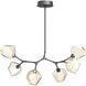 Gem LED 38 inch Graphite Linear Pendant Ceiling Light in Amber, 2700K LED, Modern Branch