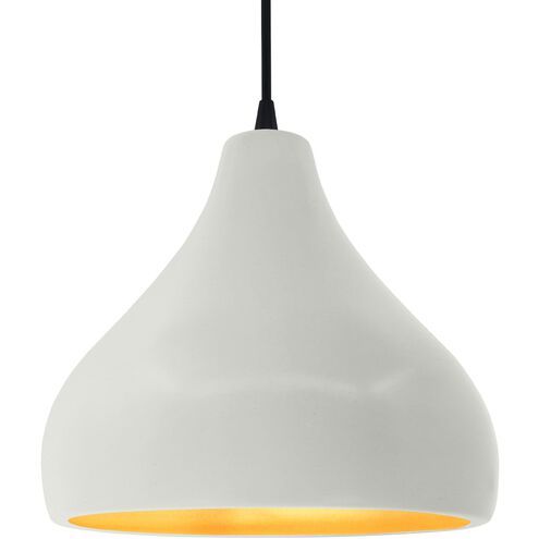 Radiance LED 13.5 inch Matte White and Champagne Gold and Matte Black Pendant Ceiling Light