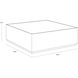 Selah 47.25 X 47.25 inch White / Black Coffee Table