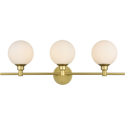 Cordelia 3 Light 28 inch Brass Bath Sconce Wall Light