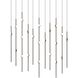Constellation Aries LED 35.5 inch Espresso Black Pendant Ceiling Light in 20 ft. Cord, 2200K, White Optical Acrylic