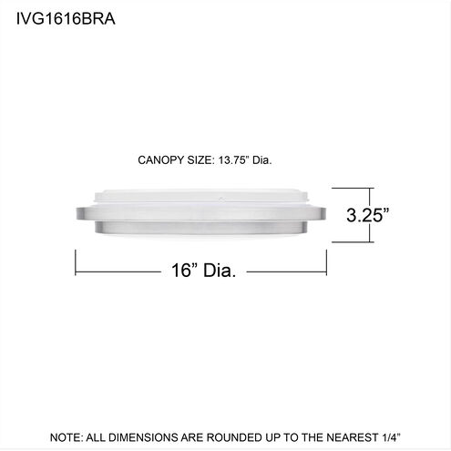 Irving 16 inch Brushed Aluminum Semi-Flush Mount Ceiling Light