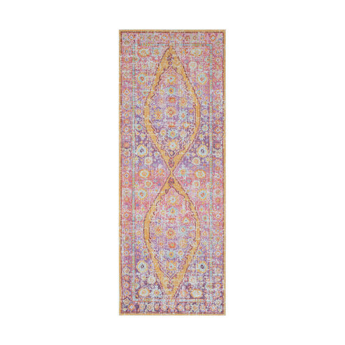 Antioch 94 X 36 inch Bright Pink Indoor Runner, Runner