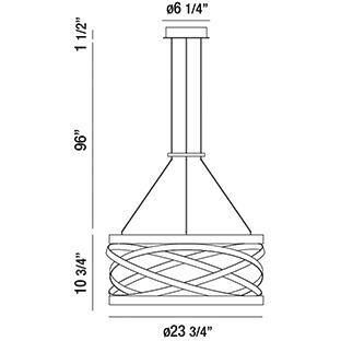 Avita LED 24 inch Oil Rubbed Bronze Chandelier Ceiling Light, Large 