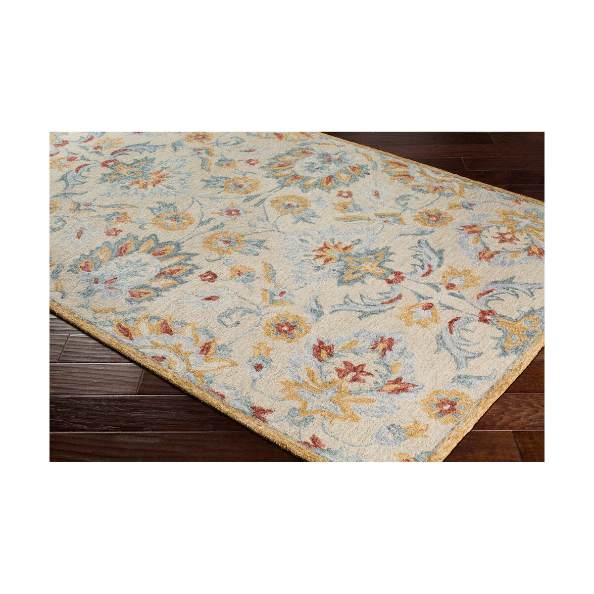 Jocosa 90 X 60 inch Camel/Medium Gray/Ice Blue/Charcoal/Light Gray Rugs, Rectangle