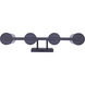 Britton 4 Light 28 inch Matte Black Vanity Fixture Wall Light