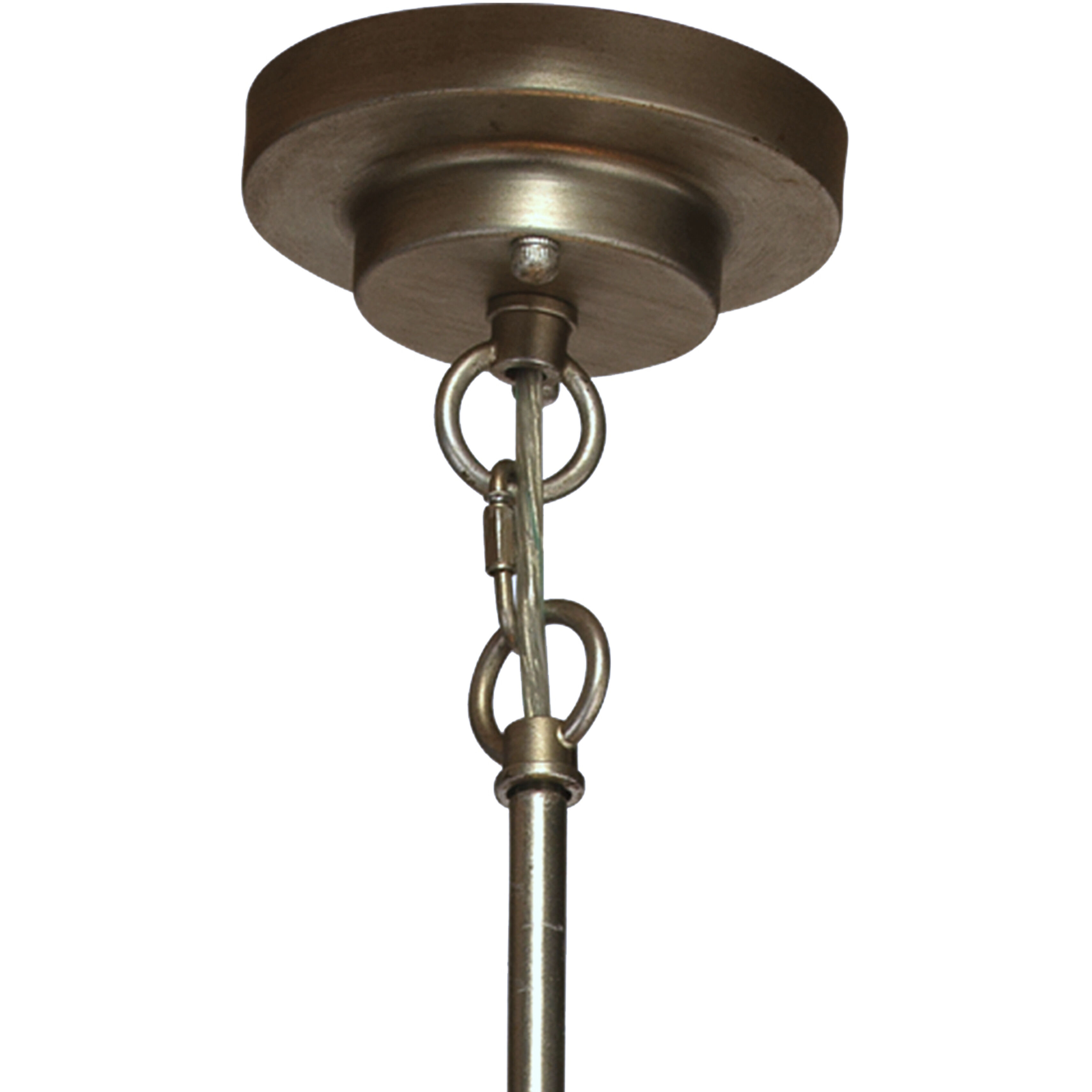 Calypso 4 Light 30 inch Champagne Leaf w/ Gold Leaf Trim Three Tier Chandelier Ceiling Light