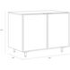Omari 40 X 22 inch Suede Light Tan Leather Sideboard, Small