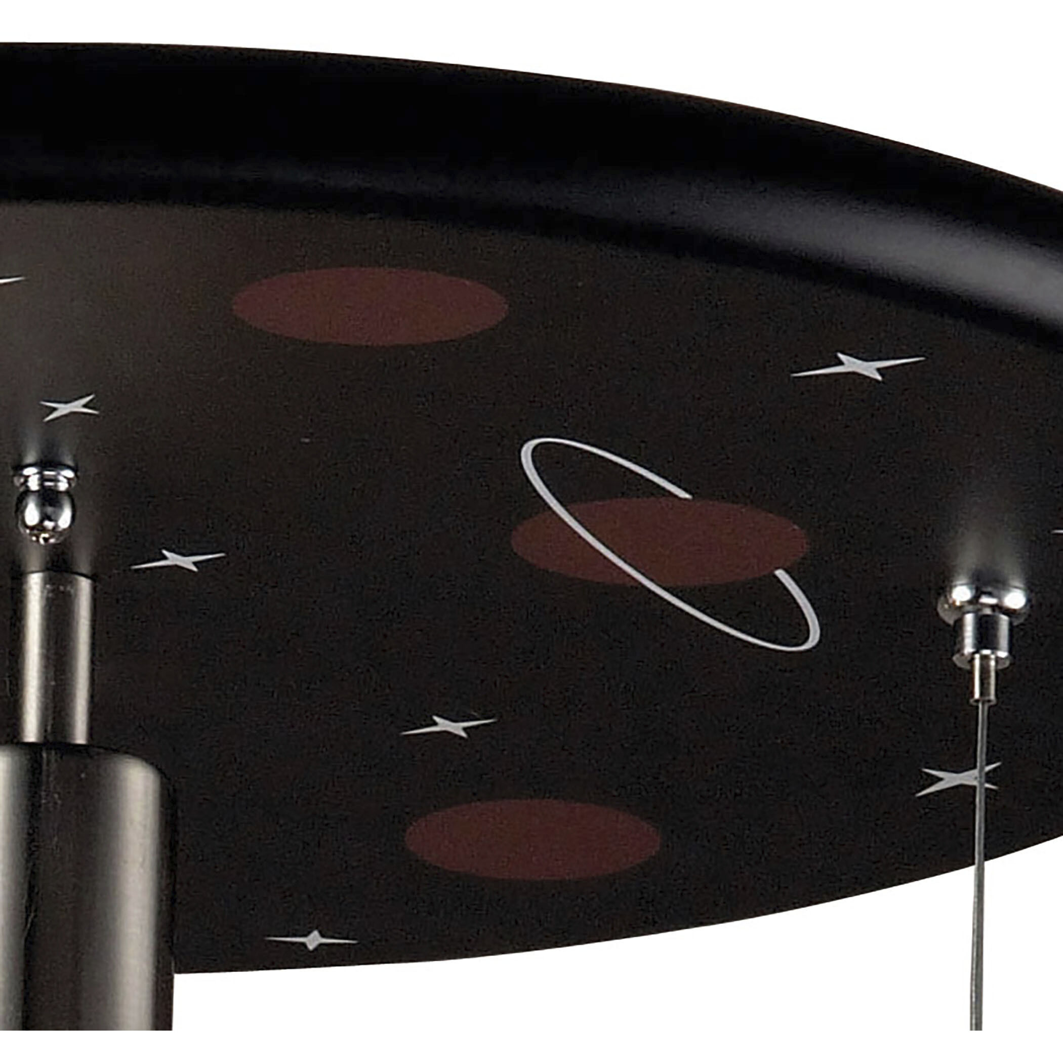 Novelty 2 Light 16 inch Satin Nickel with Black Flush Mount Ceiling Light