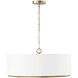 Soleil 4 Light 24.5 inch Matte Brass Pendant Ceiling Light