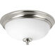 Campbell LED 15 inch Brushed Nickel Flush Mount Ceiling Light, Progress LED