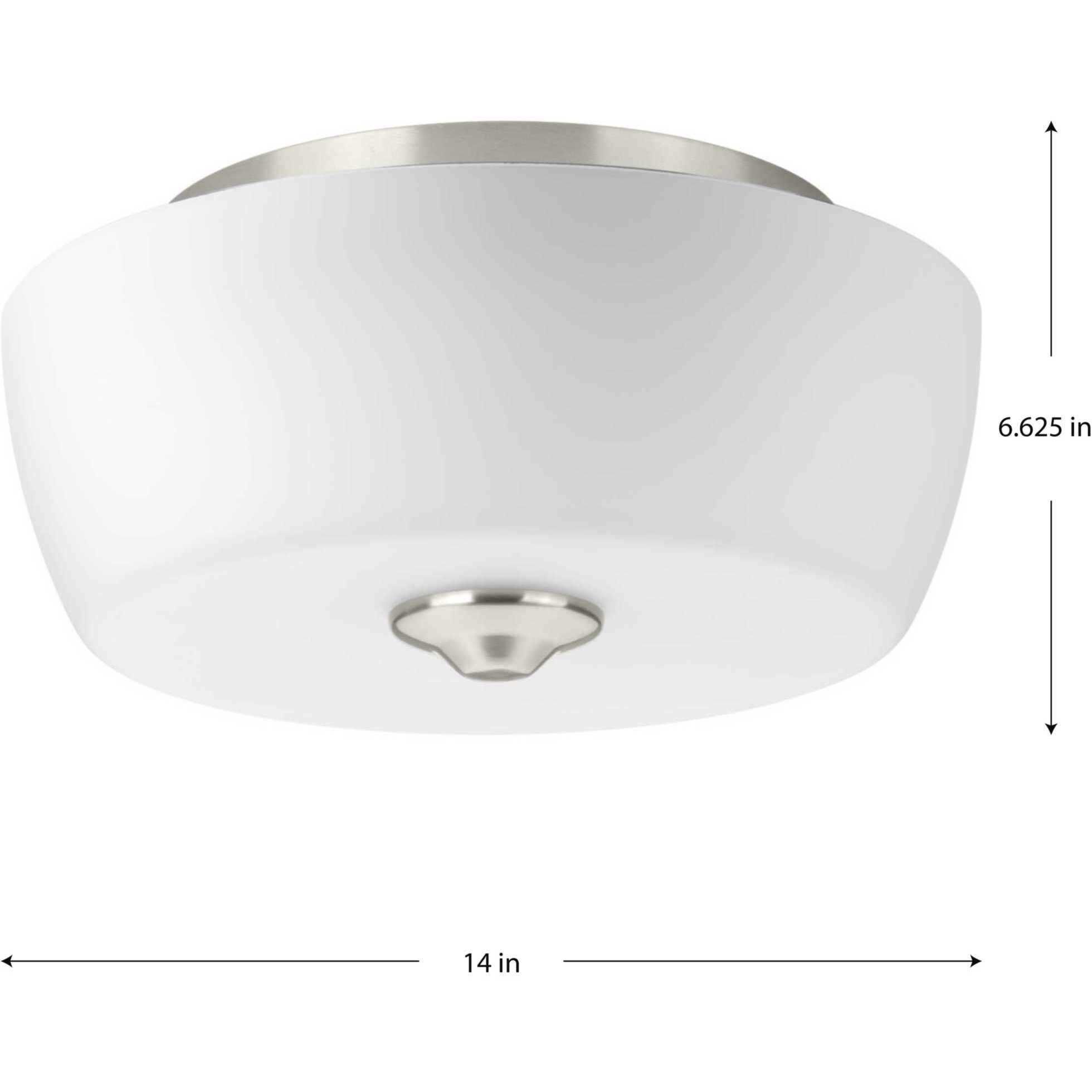 Leap 2 Light 14 inch Brushed Nickel Flush Mount Ceiling Light