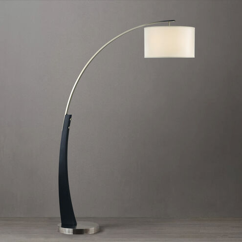 Plimpton 72 inch 100.00 watt Espresso and Brushed Nickel Arc Floor Lamp Portable Light
