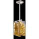 Terra LED 8 inch Silver Pendant Ceiling Light in Gold Studio Glass