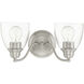 Montgomery 2 Light 14 inch Brushed Nickel Vanity Sconce Wall Light