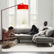 Stretch 87 inch 14 watt Red Arc Floor Lamp Portable Light