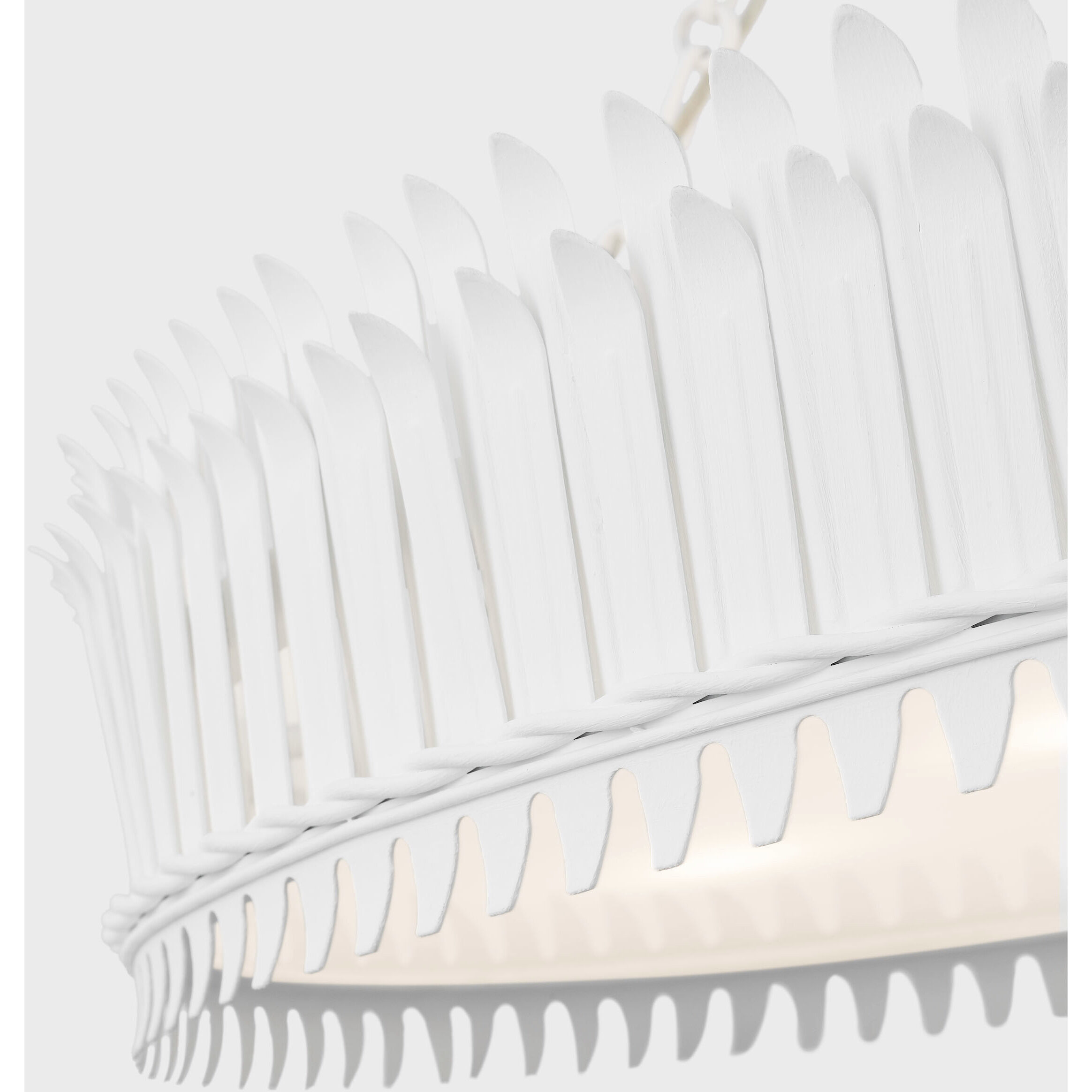 Suzanne Kasler Leslie LED 36.75 inch Plaster White Chandelier Ceiling Light