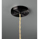 Radiance LED 13.5 inch White Crackle and Matte Black Pendant Ceiling Light