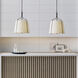 AH by Alexa Hampton Leander 3 Light Smith Steel Pendant Ceiling Light