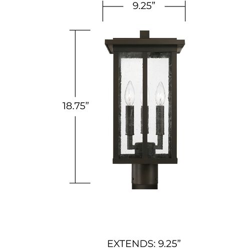 Barrett 3 Light 19 inch Oiled Bronze Outdoor Post Lantern