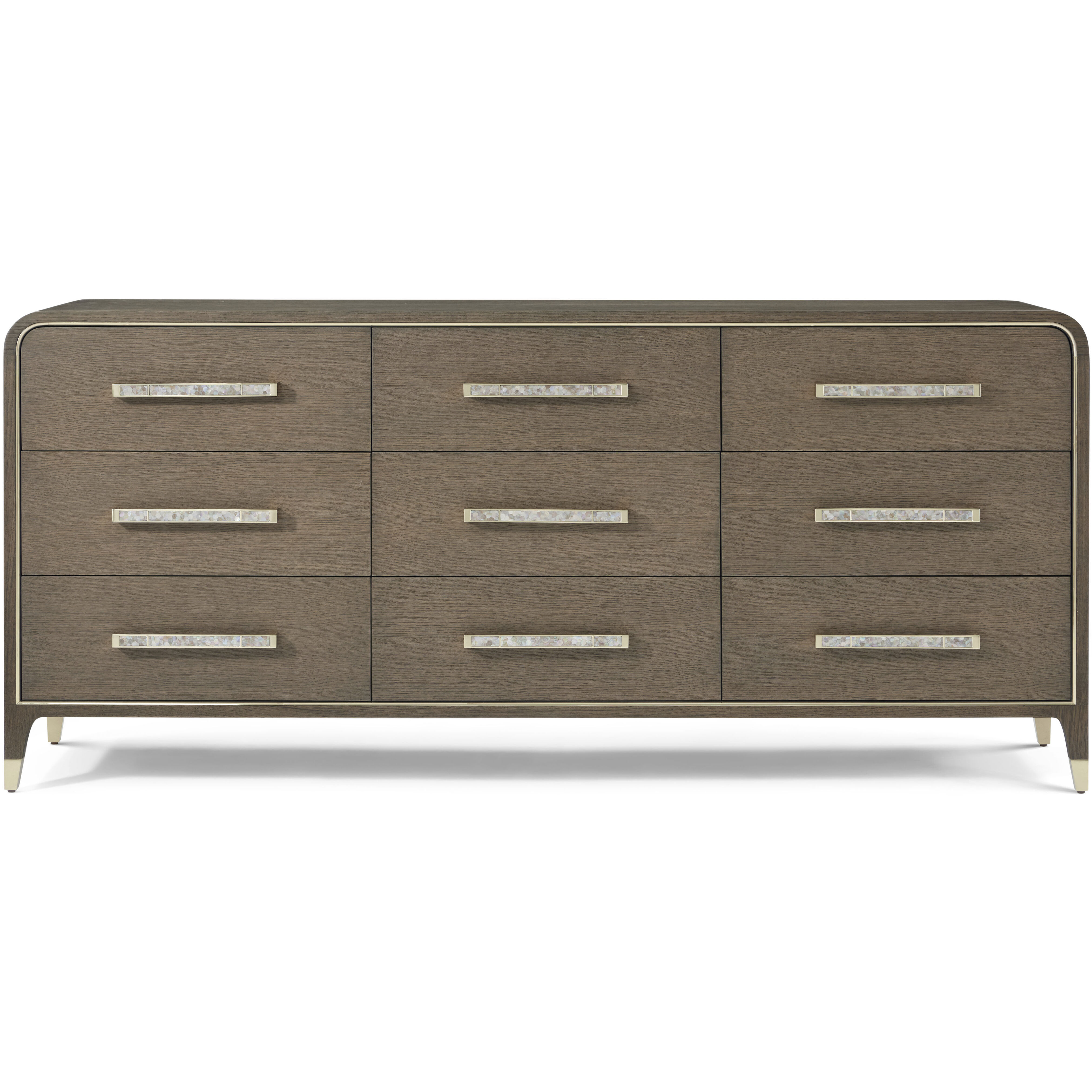 Judith Leiber Couture Mink Dresser, Wooden, 9-Drawer