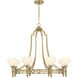Allston 8 Light 36 inch Warm Brass Chandelier Ceiling Light