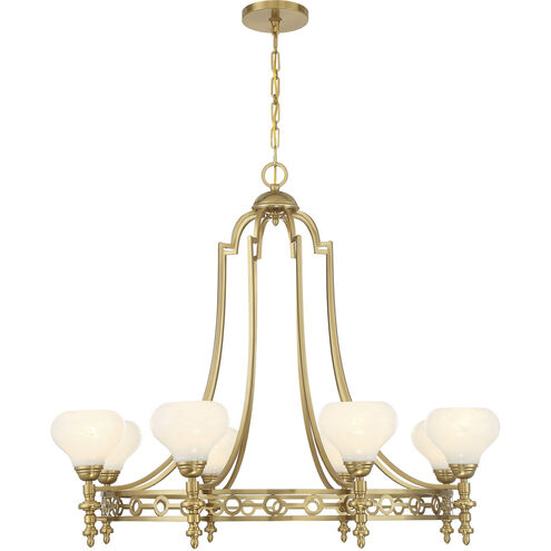 Allston 8 Light 36 inch Warm Brass Chandelier Ceiling Light