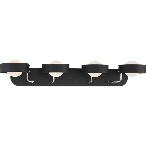 Lift Off 4 Light 35 inch Sand Coal And Polished Nickel Bath Light Wall Light