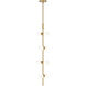 Sean Lavin ModernRail LED 8.9 inch Aged Brass Pendant Ceiling Light in 24V Remote Canopy, Glass Cylinders, Integrated LED