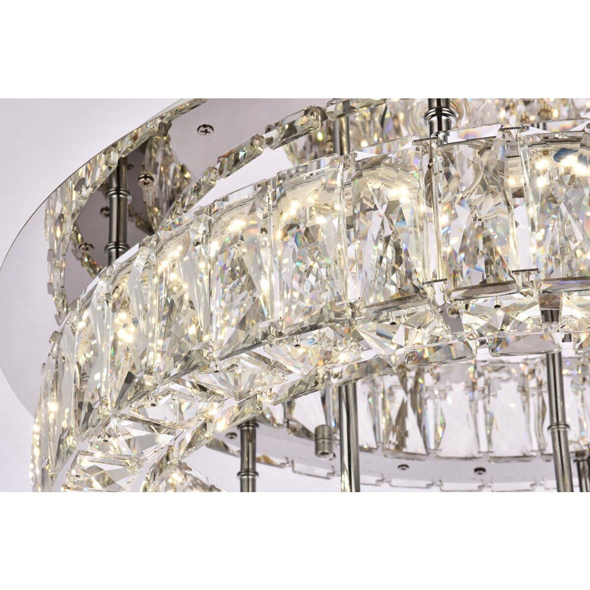 Monroe 2 Light 22 inch Chrome Flush Mount Ceiling Light 