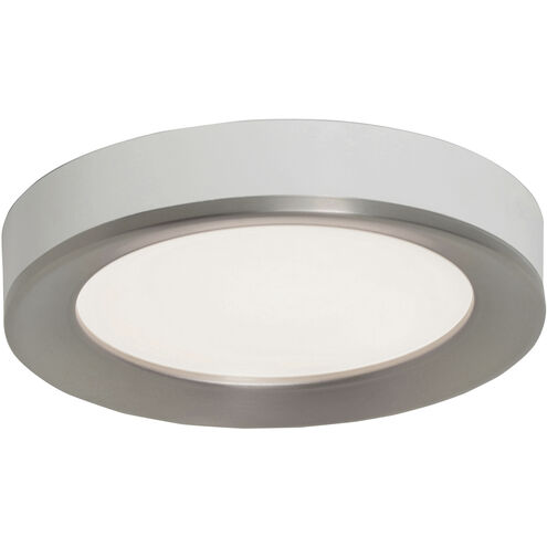 Alta LED 12 inch Satin Nickel and White Flush Mount Ceiling Light