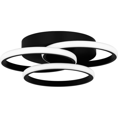 Moonan LED 16 inch Matte Black Flush Mount Ceiling Light, Medium