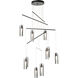 Exos 10 Light 34.9 inch Ink Mobile Pendant Ceiling Light in Clear