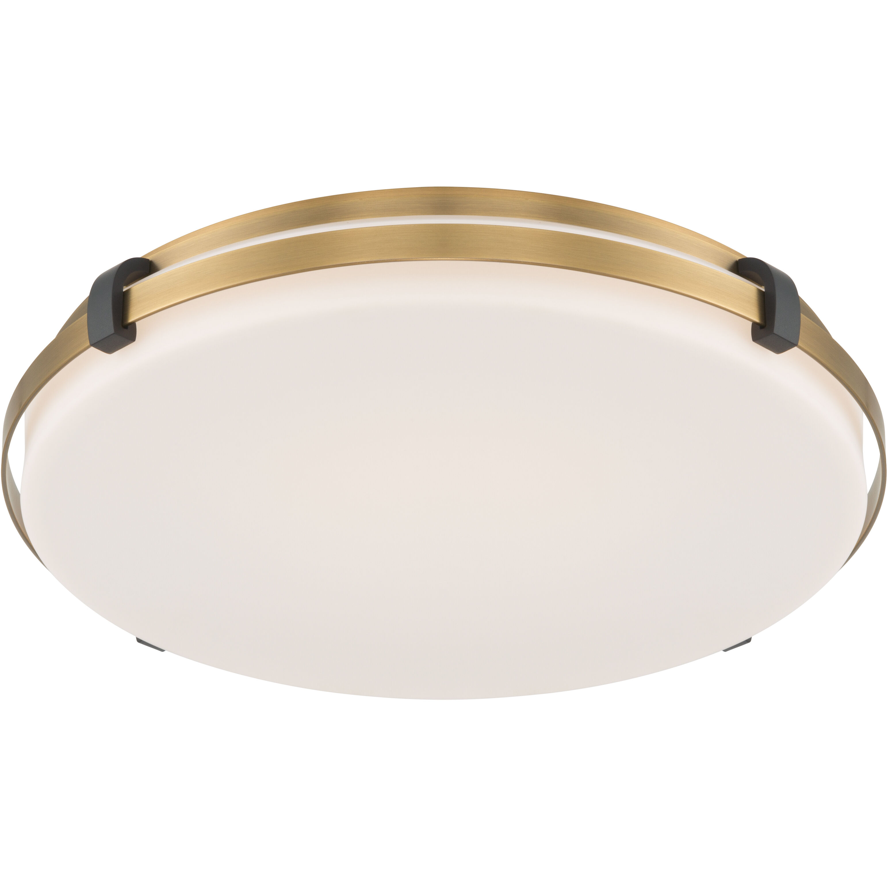 Arclume LED 18.75 inch Legacy Brass and Dark Matte Black Flush Mount Ceiling Light