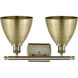 Ballston Dome 2 Light 18 inch Antique Brass Bath Vanity Light Wall Light