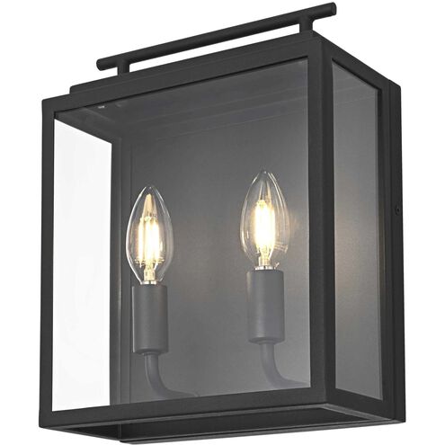Valentin 2 Light 12 inch Black Outdoor Wall Sconce