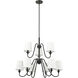 Gianna 9 Light 32 inch Matte Black Chandelier Ceiling Light
