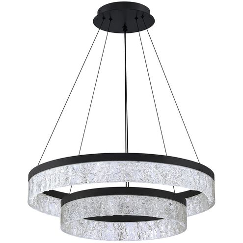 Arctic Ice 2 Light 24 inch Black Pendant Ceiling Light