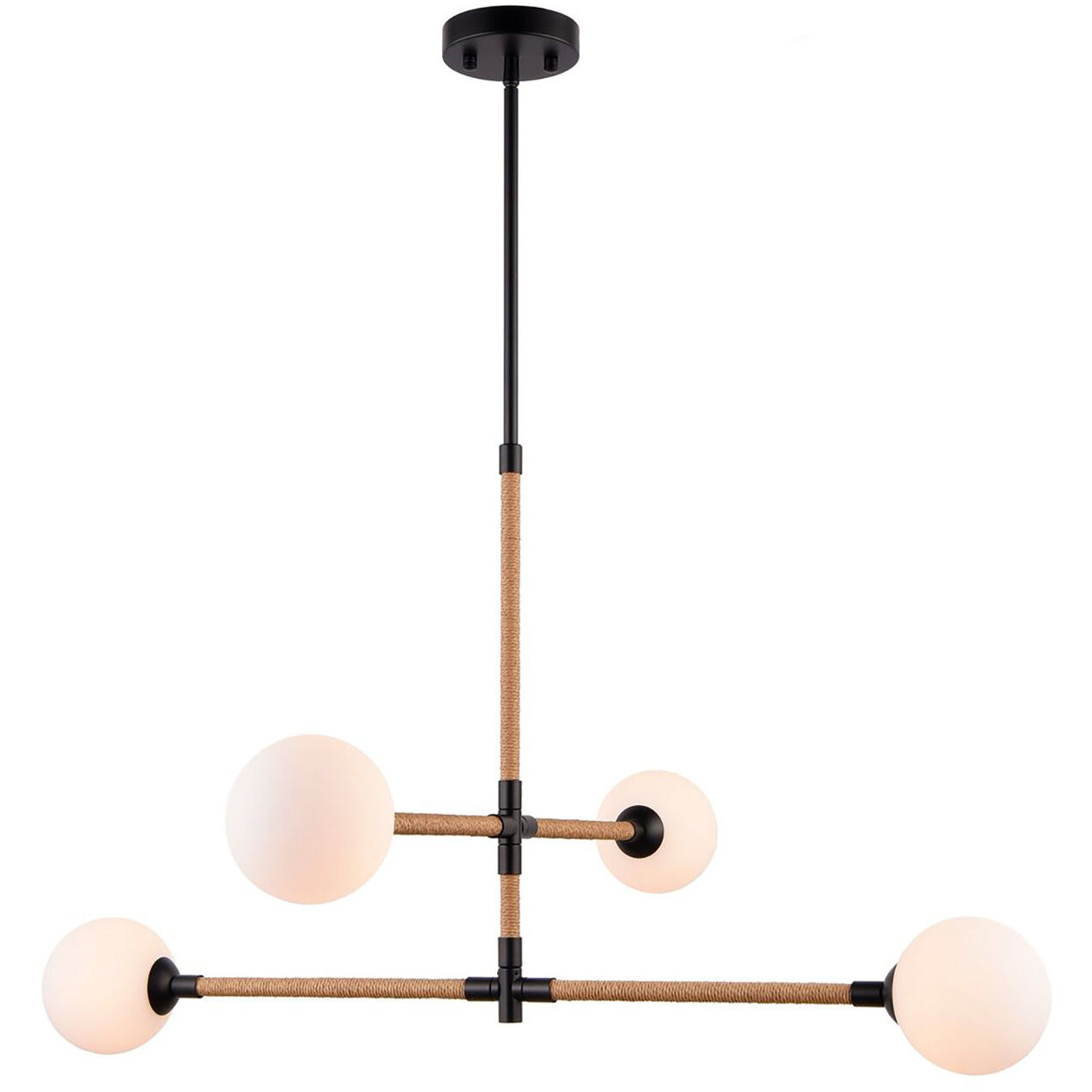 Capilano LED 35.7 inch Black Chandelier Ceiling Light