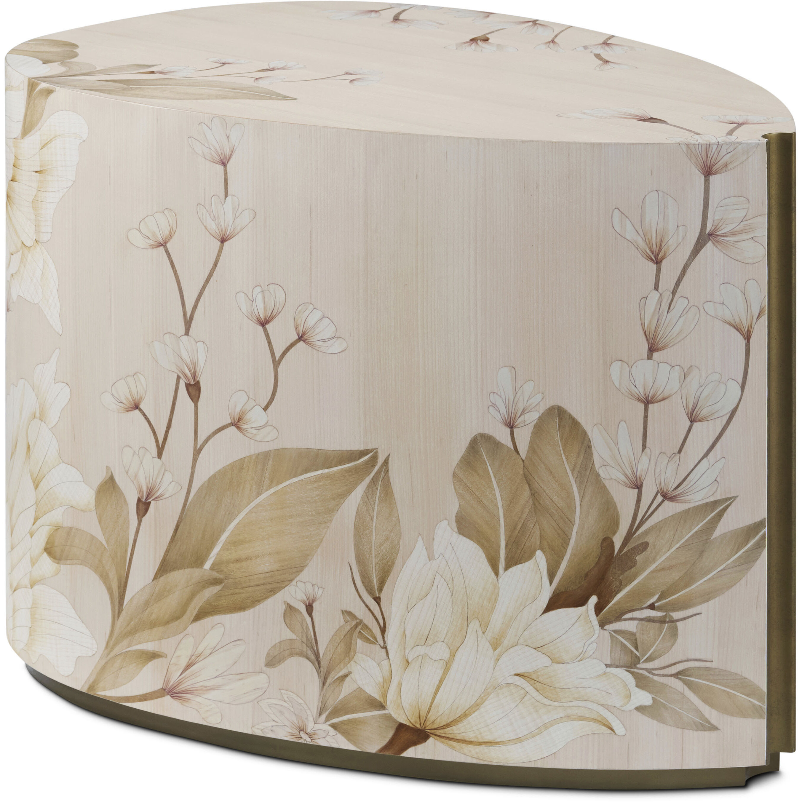 Bouquet 25 X 18 inch Buttercream Side Table, Wooden
