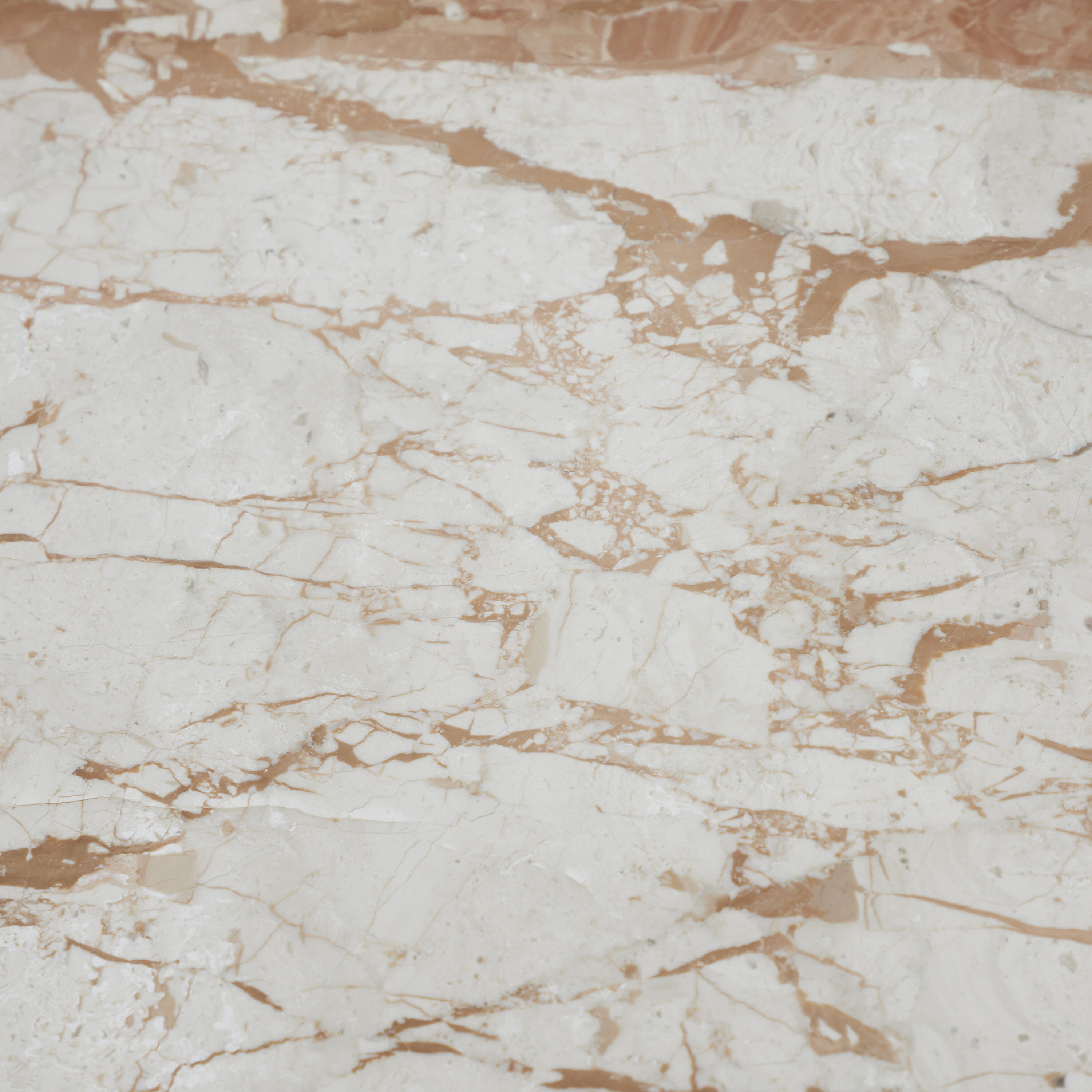 Alessio 24 X 18 inch Walnut and White Marble Side Table