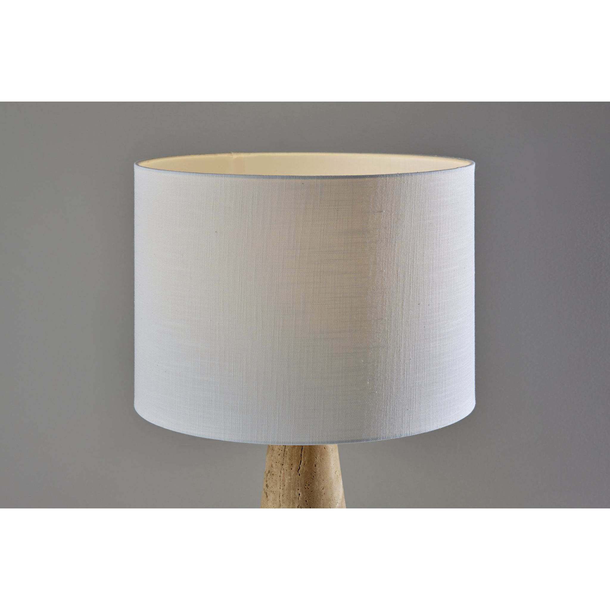 Travis 25.5 inch 150.00 watt Travertine Stone Table Lamp Portable Light