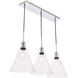 Hugh 3 Light 36 inch Chrome Pendant Ceiling Light