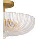 Belmond 3 Light 15.75 inch Brushed Gold Semi-Flush Mount Ceiling Light, Medium