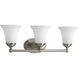 Milia 3 Light 22 inch Brushed Nickel Bath Vanity Wall Light